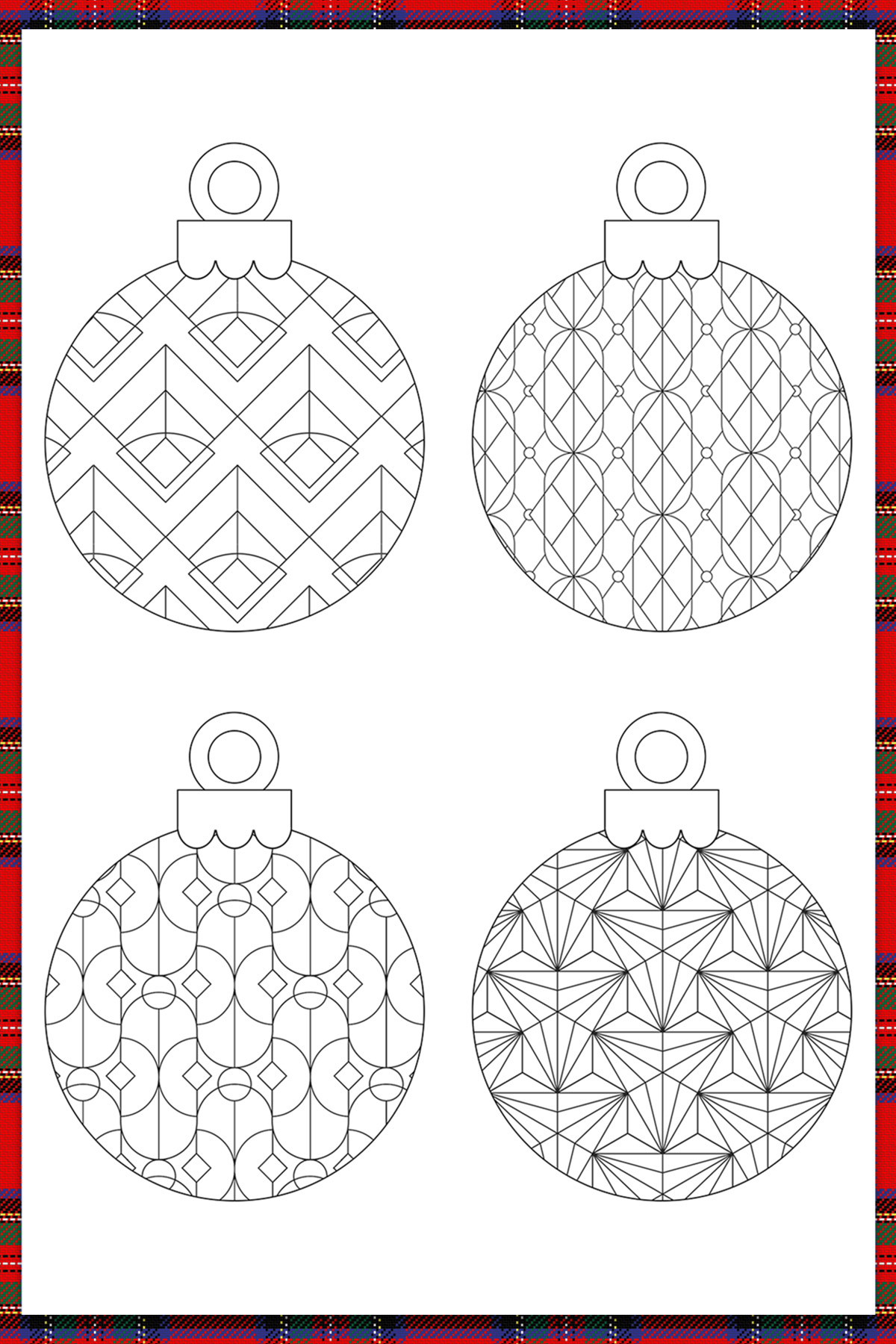 free printable christmas ornaments for coloring